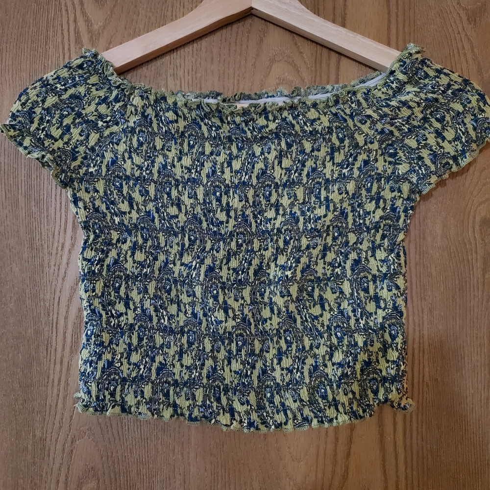 Cropped Stretchy Off The Shoulder Top